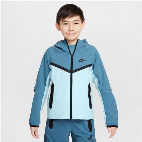 Vævet Nike Tech-jakke til større børn (drenge) - blå