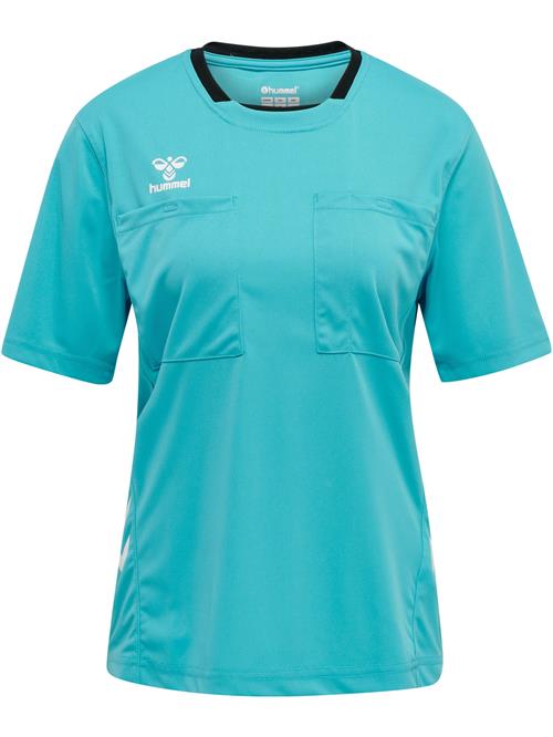 Hummel Funktionsbluse 'Referee Chevron'  aqua / sort / hvid