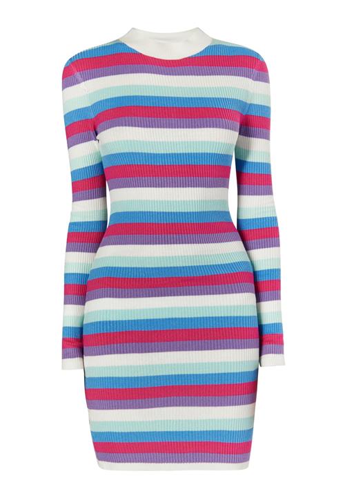 MYMO Strikkjole  beige / blå / lilla / pink