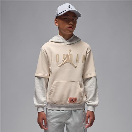 Jordan Future Flight-hættetrøje til større børn - brun