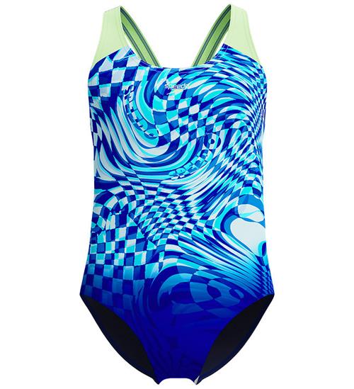 Speedo Badedragt - Splashback - Deep Sapphire/Pale Clover