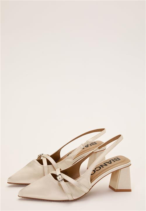 Bianco Biamaralyn Buckle Slingback Satin