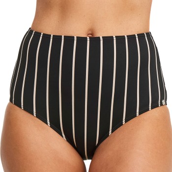 Swegmark Portofino High Waist Bikini Briefs Sort stribet 40 Dame