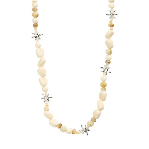 Pilgrim PRISM halskæde hvid/sølvbelagt