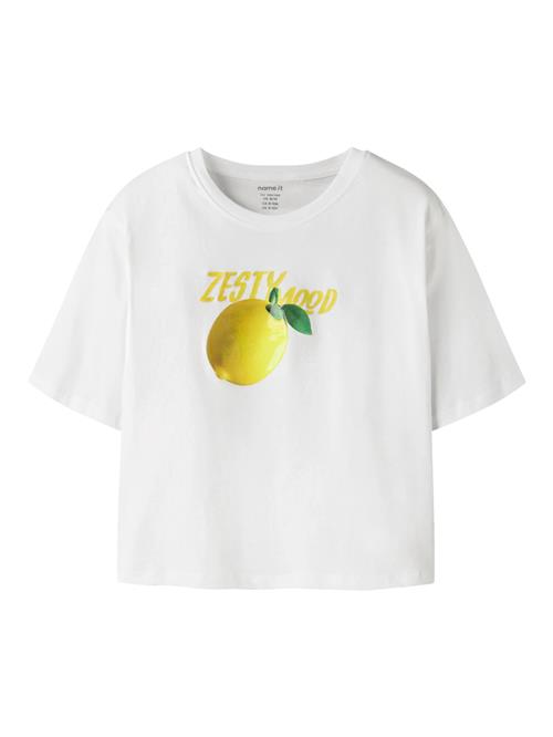 NAME IT Kort T-shirt Farinaz Bright White Lemon