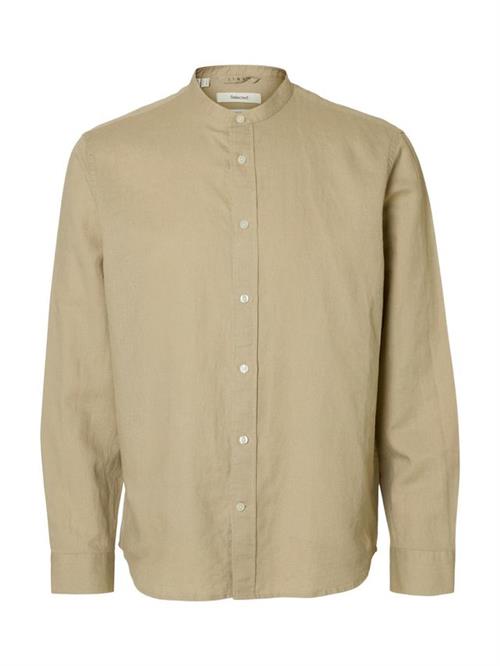 SLMREGCLAY LINENBLEND LS SHIRT BAND