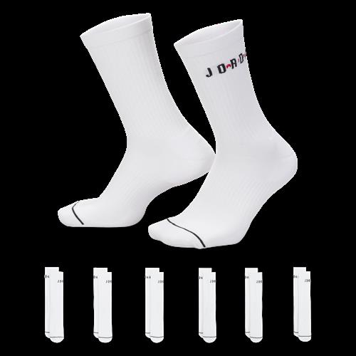 Jordan Everyday-crewstrømper (6 par) - hvid