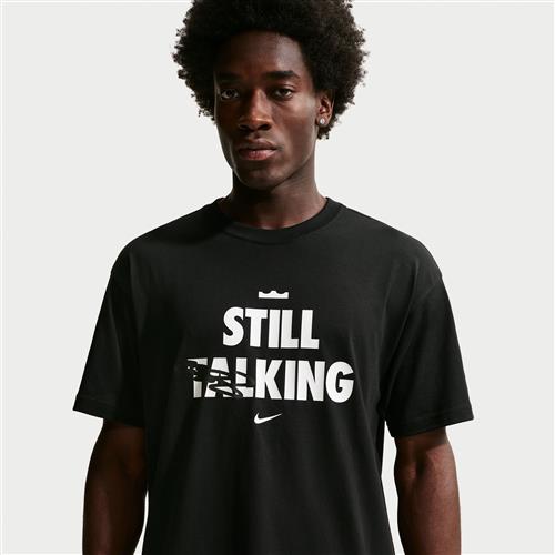 LeBron "Shut Up and Dribble" Nike-basketball-T-shirt til mænd - sort