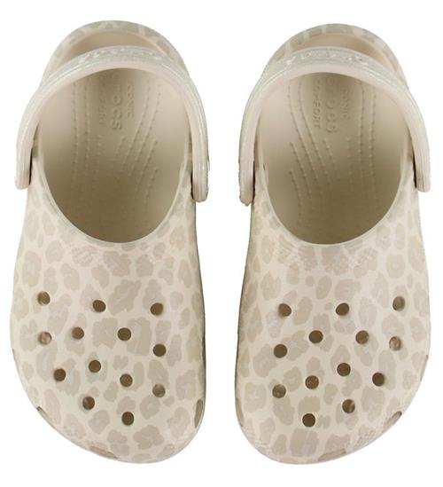 Crocs Classic Sandaler - Animal Glitter Clog K - Almond Tint/Leo