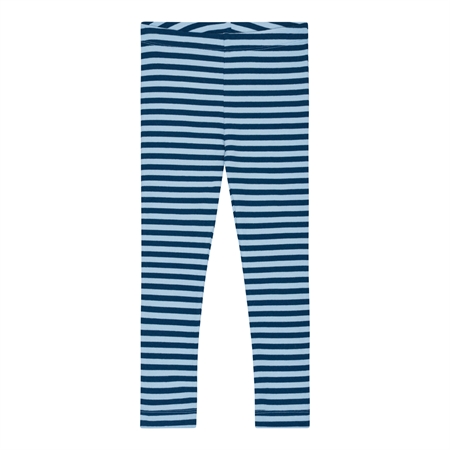 BIRKHOLM Stribede Rib Leggings Poseidon Blå & Baby Blå