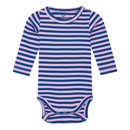 BIRKHOLM Stribet Rib Body Kobolt Blå & Baby Lyserød