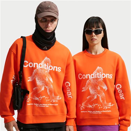 Nike ACG "Tuff Fleece" Therma-FIT Pullover-sweatshirt med rund hals til mænd - Orange