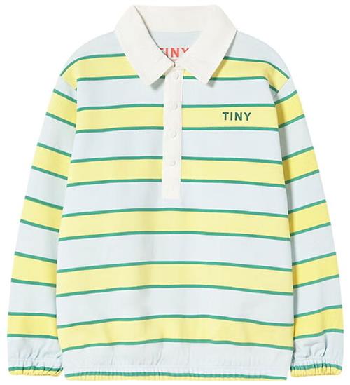 Tiny Cottons Polobluse - Sweat - Retro Stripes - Ice Bluee