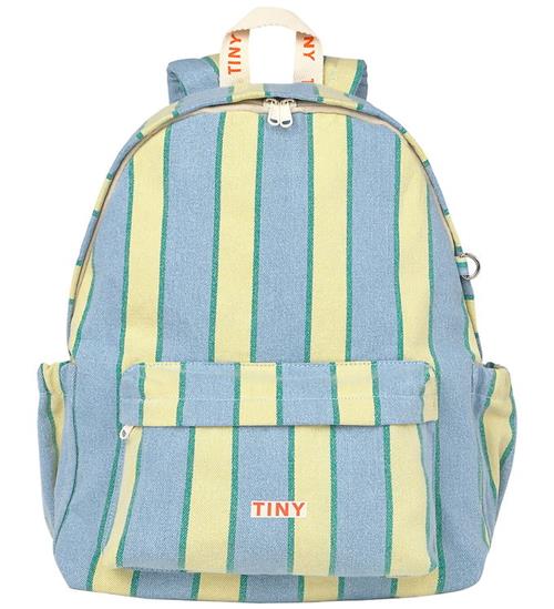 Tiny Cottons Rygsæk - Retro Stripes - Light Wash Denim