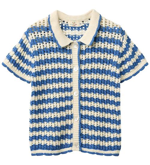 Copenhagen Colors Cardigan - Hæklet - Ocean Blue/Cream