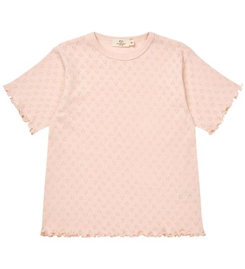 Copenhagen Colors T-shirt - Pointelle Heart - Dusty Rose