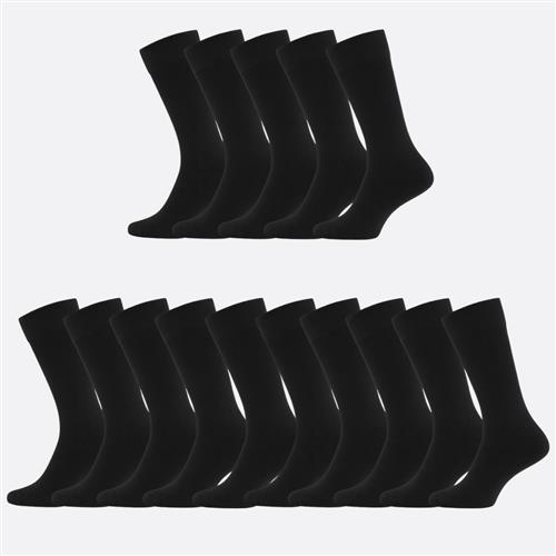 Bambus strømper uden elastik i sort til kvinder 15-pak
