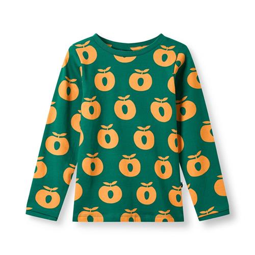 Småfolk Elstar Long-Sleeved Top with Apples Cedar tree Cedar tree-7-8 Y  Grøn  7-8 år  mand