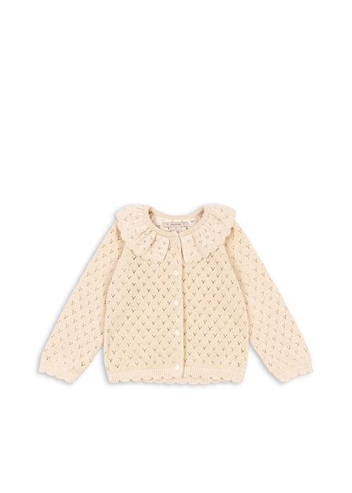 Konges Sløjd Holiday Strikket Cardigan Buttercream  Buttercream 7-8 Y  Creme  7-8 år  kvinde