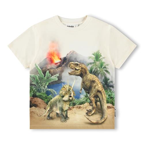Molo GOTS Riley T-shirt Hot Spring Dinos  Hot Spring Dinos 110 cm  Creme  110 cm  mand
