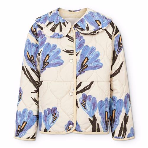 Molo Hailey Quiltet Jakke Painted Crocus  Painted Crocus 122 cm  Creme  122 cm  kvinde