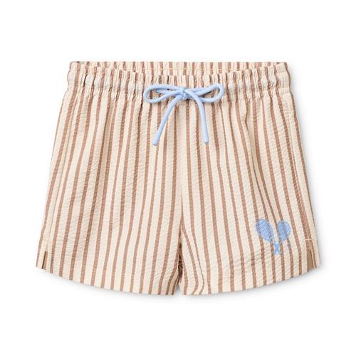 Flöss Ocean Badeshorts Light Brown Stripe  Light Brown Stripe 80 cm  Beige  80 cm  mand