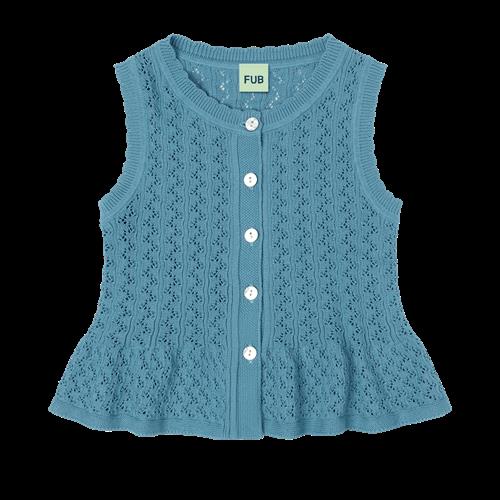 FUB Pointelle-top Sea  Sea-130 cm  Blå  130 cm  kvinde