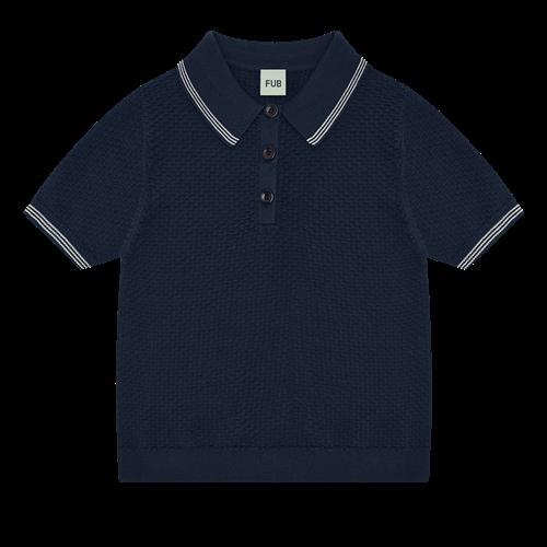 FUB Pique Polo Dark Navy  Dark Navy-130 cm  Marineblå  130 cm  unisex