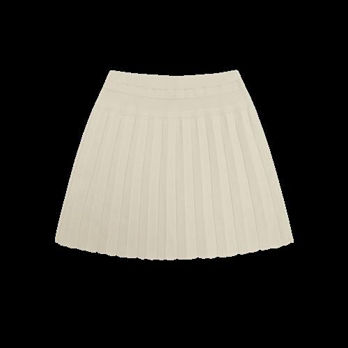 FUB Plisseret Nederdel Ecru  Ecru-90 cm  Creme  90 cm  kvinde