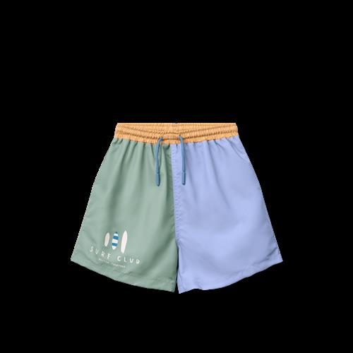 Liewood Duke Boardshorts Med Tryk Peppermint Multi Mix  Peppermint Multi Mix-104 cm  Grøn  104 cm  mand