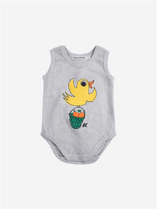 Bobo Choses Flying Oranges Kroppen Heather Grey  Heather Grey 3 months  Grå  3 måneder  unisex