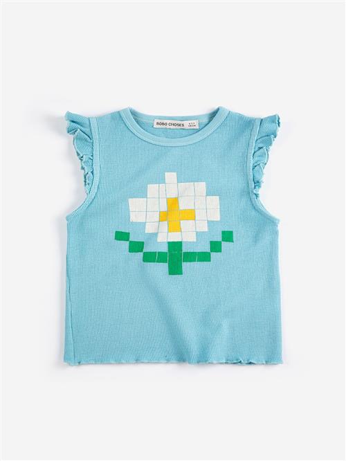 Bobo Choses Pixel Daisy Til Toppen Light Blue  Light Blue 4-5 Y  Blå  4-5 år  kvinde