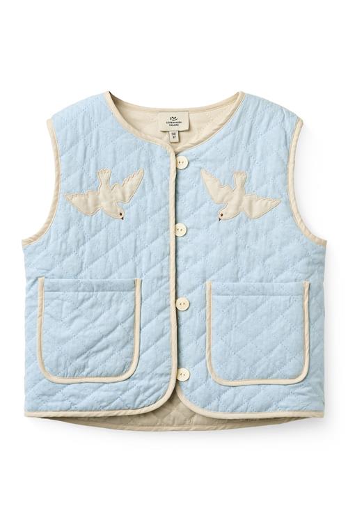 Copenhagen Colors Quiltet Vest Light Blue  Light Blue 104 cm  Blå  104 cm  kvinde