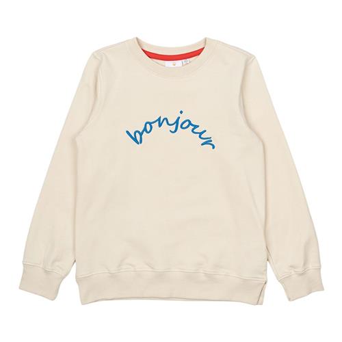 The New GOTS Ness Sweatshirt White Swan White Swan 5-6 Y  Creme  5-6 år  kvinde