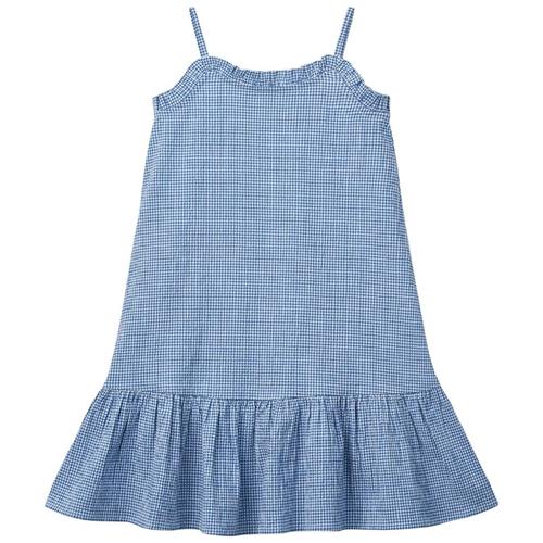Liewood GOTS Sophia Kjole Check Riverside Crisp White 122 cm  Blå  122 cm  kvinde