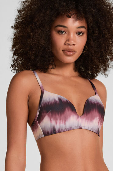 Hunkemöller Polstret Bikinitop Uden Bøjle Mauritius Lilla