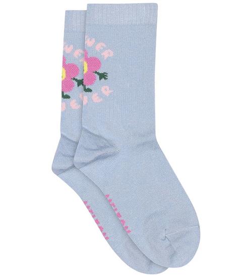 Melton Strømper - Flower Power - Forever Blue
