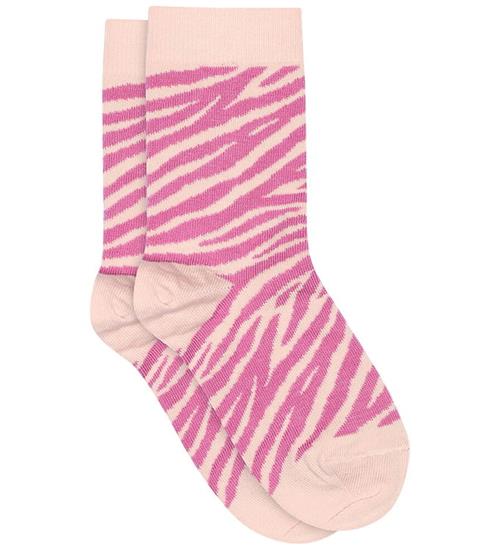 Melton Strømper - Zebra - Crystal Pink