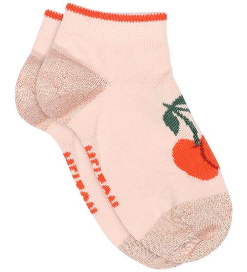 Melton Strømper - Cherries Sneaker - Crystal Pink