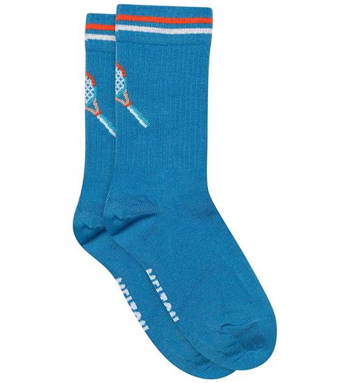 Melton Strømper - Tennis Racket - Malibu Blue