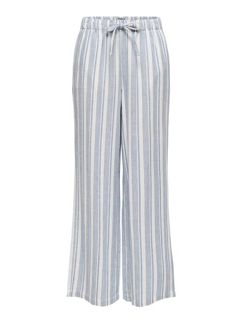 ONLY Bukser 'CARO'  røgblå / hvid