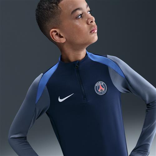 Paris Saint-Germain Strike Nike Dri-FIT-fodboldtræningstrøje til større børn - blå