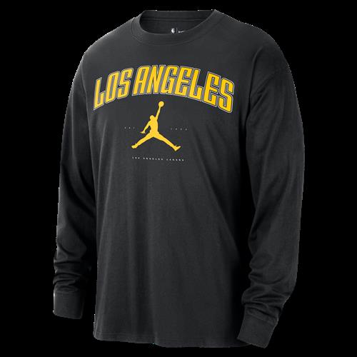 Langærmet Los Angeles Lakers Essential Jordan NBA-T-shirt til mænd - sort