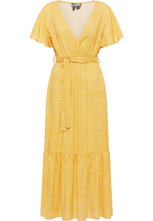 DreiMaster Vintage Kjole  sennep / hvid