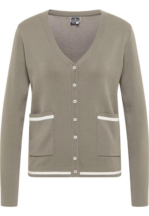 DreiMaster Maritim Cardigan  røggrå / sort / hvid