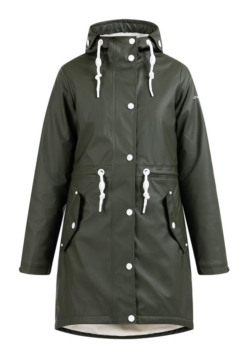 DreiMaster Maritim Overgangsparka  oliven / hvid