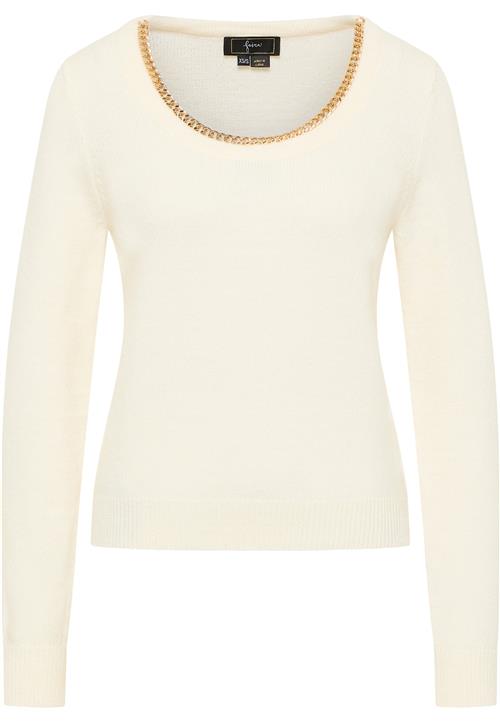 faina Pullover 'Tuxe'  guld / uldhvid