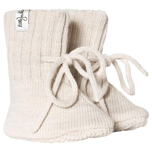 Little Jalo Strikkede Tøffeler Cremefarvede 74/80 cm  Creme  74/80 cm  unisex