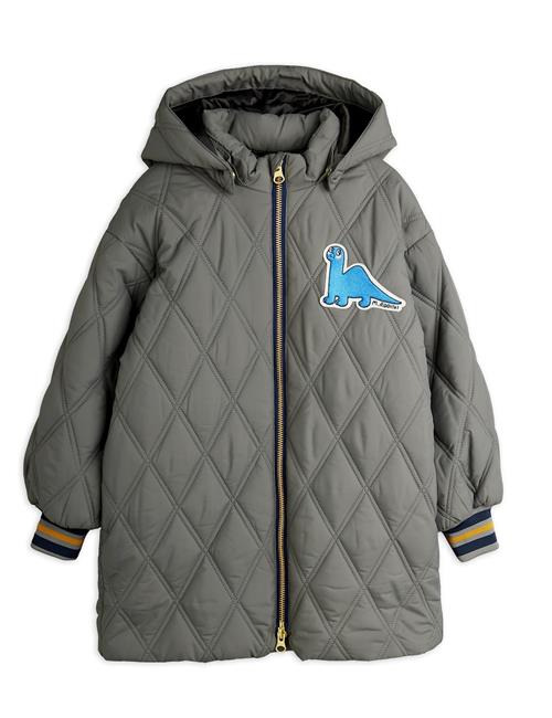 Mini Rodini Dino Patch-quiltede Parkaer Grey  Grey 116/122 cm  Grå  116/122 cm  mand