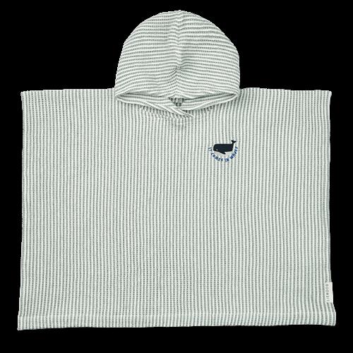 Liewood Paco Poncho-broderi Y/d Stripe Peppermint / Creme De La Creme  Y/D Stripe Peppermint / Creme De La Creme-1-2 Y  Creme  1-2 år  unisex